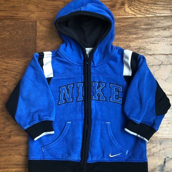 Nike Zip-up Sweatshirt Hoodie, Blue - Picture 5 of 5